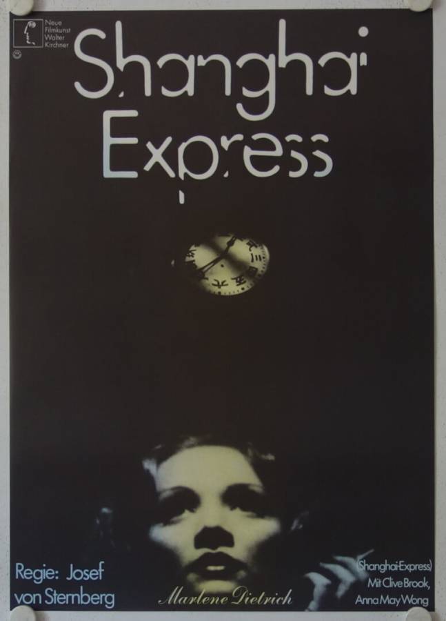 Shanghai Express originales deutsches Filmplakat (R60s)